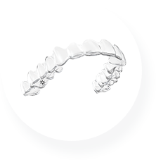 Invisalign aligner upper arch view